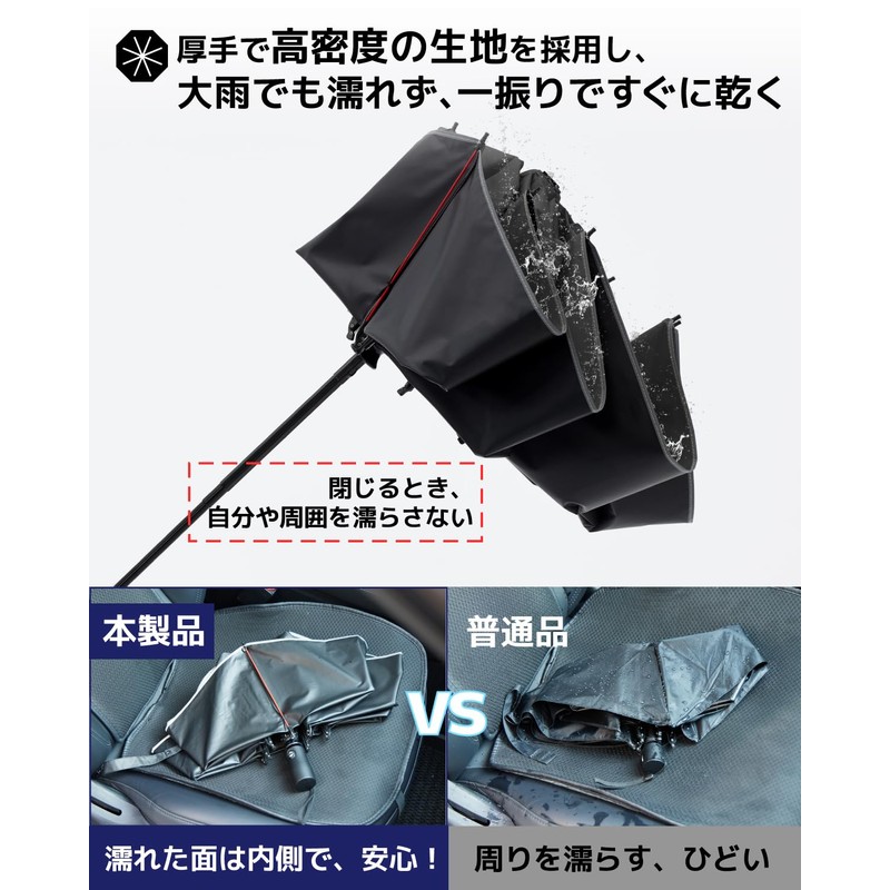 Konciwa Large Size Reverse Folding Umbrella, One Touch Auto Open,