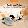 ipawspace Interactive Flapping Bird Cat Toy with Catnip, Musical Sound