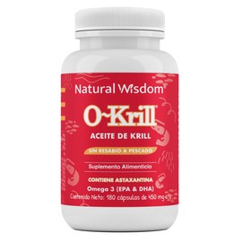 O-Krill Aceite de Krill Omega 3 EPA DHA Antioxidante Salud Cardiaca Memoria 180 capsulas| Astaxantina | Krill Oil Suplemento Alimenticio Natural Sin G