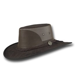 Barmah Hats Kangaroo Cooler Leather Hat 1038HS / 1038BC - Brown Crackle - XLarge