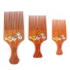 AUEAR, 3 Pack Hair Pick Wooden Comb, Wide Tooth Afro