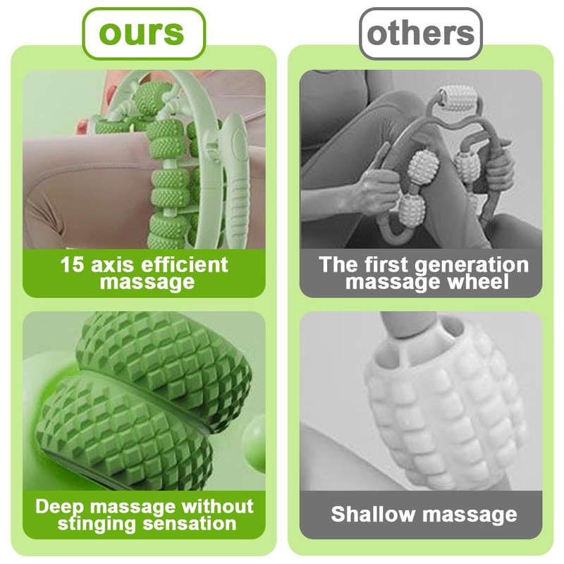 WUSJCOF Manual Anti-Cellulite Massager Ergonomic Design for Legs, Buttocks, Arms
