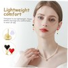 BESPORTBLE 1Pair Heart Playing Card Dangle Earrings for Women Asymmetric