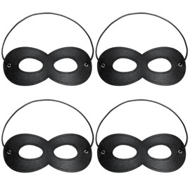 4Pcs Superhero Masks, Black Felt Eye Masks, Costume Hero Masks with Adjustable Elastic Ropes for Party Cosplay Supplies