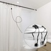 LIHAO 12 x Shower Rings Shower Curtain Hooks Stainless Steel