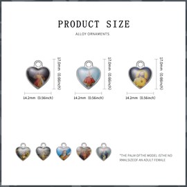 50Pcs Silver Picture Jesus Maria Religion Enamel Medal Charms Alloy Our Lady Rosary Charm Pendant for Diy Jewelry Necklace Bracelet Earrings Making, Zinc Enamel, No Gemstone