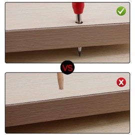 MWOOT Carpenter's Pencils, Carpenter Pencil Set with Built-in Sharpener and 7 Refills, Deep Hole Marker, Mechanical Pencil, Marking Gauge Tool, Drill Hole Marker Pencils for Construction Carpenter