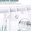 MINI BOXX Cortinas Para Baño Ducha Con Ganchos Impermeable Y