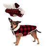 Furhaven Reversible XS Dog Coat, Washable & Insulating w/ Leash