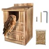 Owl House Bird Houses for Outside Owl Box 14.6×9×8.7 inches
