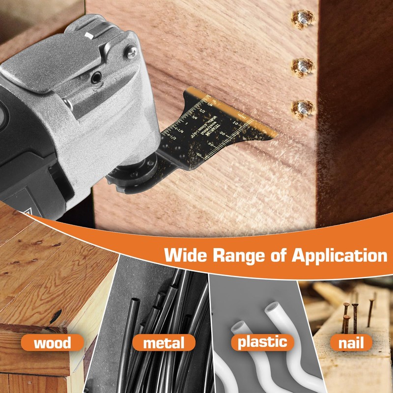 6 Pack Titanium Multi Tool Blades Broad Reach Oscillating Saw