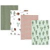 Luvable Friends Hudson Baby Flannel Burp Cloths 4pk, Forest Trail