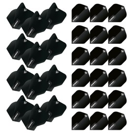 WINMAU Rhino Extra Thick Black Dart Flights - 10 sets per pack (30 dart flights in total)