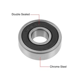 TOP-VIGOR 2Pcs 609-2RS Deep Groove Ball Bearings, Z1 9mm x 24mm x 7mm Double Sealed Industrial Bearings, Chrome Steel Skateboard Bearings for Electrical Instrument Equipment