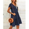 HOTOUCH Summer Cotton T-Shirts Dresses for Women Casual Swing Dresses