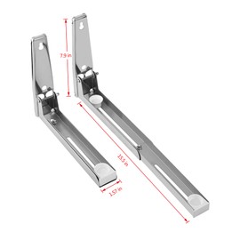 Soporte Ajustable para Horno de Microondas de Acero Inoxidable, Estante Plegable para Montaje en Pared que Ahorra Espacio con Esquinas de Plástico para Estabilización