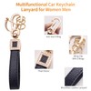 CACARLIKE Jeep Key Fob Cover with Leather Lanyard, Compatible with