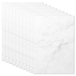 50 x Letter Paper DIN A5 Printed on Both Sides - Blank Writing Paper Set for Writing and Printing for Wedding, Birthday, Invitations (A5, Marble)