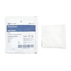 Gauze Sponge Dermacea 6 X 6-3/4 Inch 10 per Pack Sterile 12-Ply Rectangle Pack