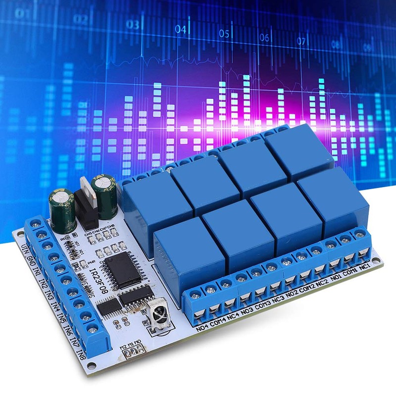 Fafeicy 8 Channel Infrared Relay Module Control Board DC5V/12V Switch