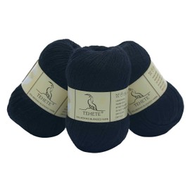 TEHETE Wool for Knitting and 35% Merino Wool Hand Knitting Yarn, 3 Balls x 50 g, Soft and Light