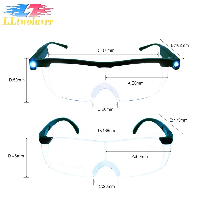 Magnifying Glasses with Light, LED Rechargeable Head Magnifier Glasses, Anti-blue