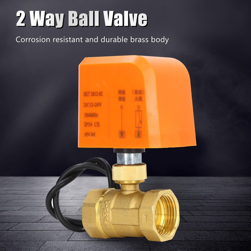 DN25 2 Way 2 Wire Electric Ball Valve Normally Closed