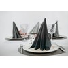 mon bijou® - 6 Pleasantly Soft Fabric Napkins Dark Grey