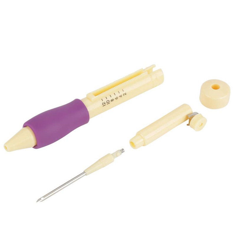 Embroidery Needle Punch Pen Sewing Threaders Tool Kit with 3