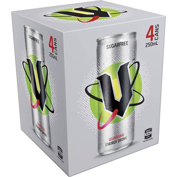V Energy Sugar Free Drink 250ml 4pack