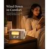 Sound Machine Alarm Clock with Wireless Charger for Bedroom, Hotel