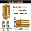 2Pcs Brass Barb Hose Fitting Connectors, Brass Pipe Fitting Adapter