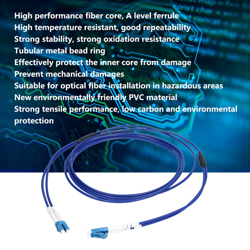 Optical Fiber Patch Cord Armored Jumper Single Mode 2 Core