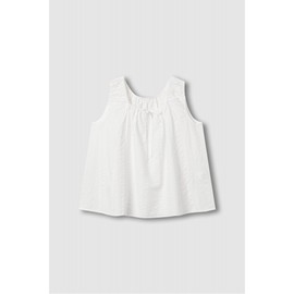 JAJU [JAJU] Women's Soft Seersucker Sleeveless Pajama Shirt_White