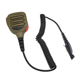 HELETUL Walkie Talkies Mic for Retevis NR30 RB23 RB46 RT29 RT47 RT47V RT48 RT82 RT83 RT87, Ptt Shoulder Mic for Motorola EX500 EX600 GP328Plus for Ailunce had2 hd1 ha1g (Tan)