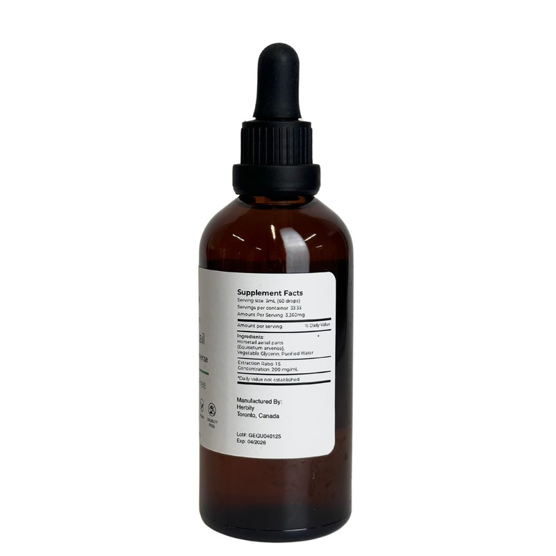 Herbity Horsetail Tincture – Alcohol-Free Herbal Extract for Hair, Skin,