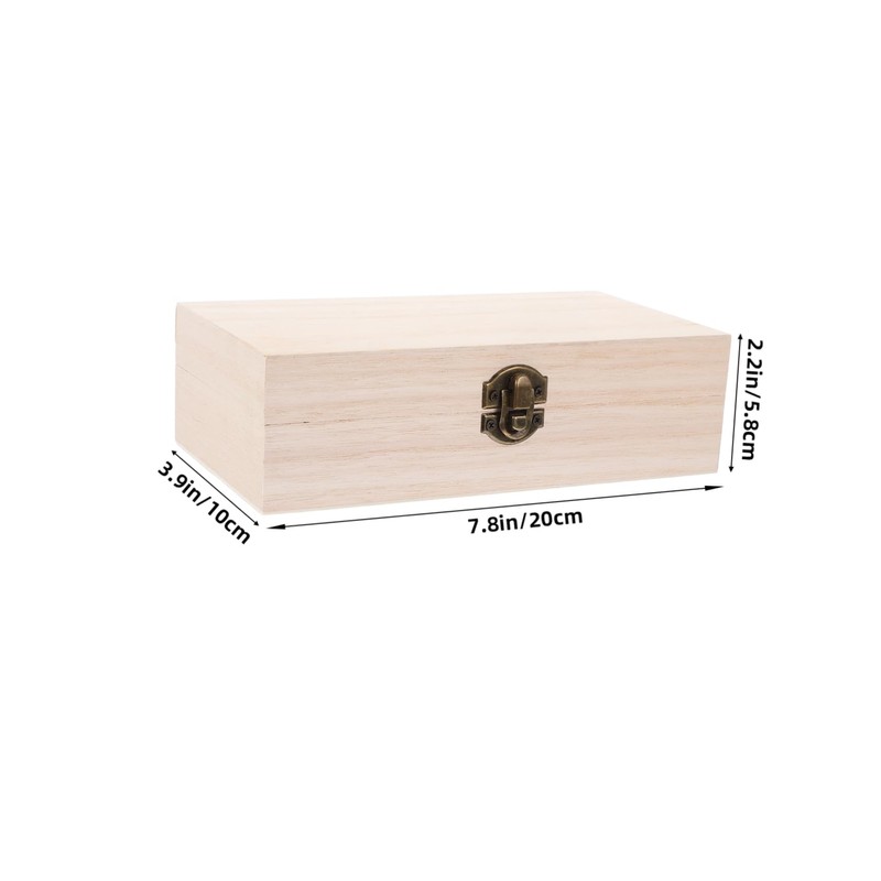 ABOOFAN Wooden Jewelry Box with Hinged Lid Sturdy Organizer for