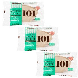 Strix Design Coffee Filter 101 SD-902 100 Sheets x 3 Set, Brown, 8.7 x 5.3 x 1.3 inches (22 x 13.5 x 4 cm), 1 to 2 Cups, Made in Japan, Easy to Open, Paper Filter, 100% Pulp