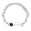Oneress Blood Thinner Awareness Medical Alert Bracelet Multilayer Stainless Steel