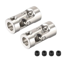 sourcing map Universal Steering Shaft Coupling L24XD11 6 mm to 6 mm Pack of 2