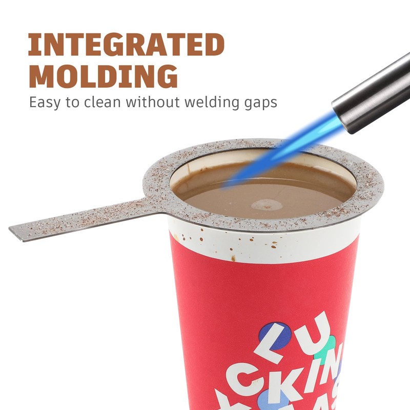 Cabilock 2Pcs Stainless Steel Baking Cup Ring Milk Cup Rim