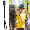 Coldairsoap 18 inches Black Crop for Horse, Faux Leather Horse