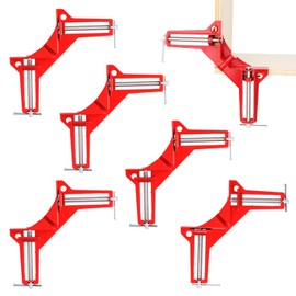 FUNSUEI Pack of 6 Angle Tensioners, 90 Degrees, Wooden Corner Clamp, Right Angle Clamp, Corner Clamp, Mitre Clamp for Picture Frames, Woodwork, Easel, Engineering
