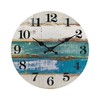 Horizent Indoor Outdoor Glass Clocks Waterproof Rustic Coastal Country Wall