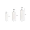 2PCS Empty Refillable Plastic Clear Soft Tube Squeeze Bottle Jars
