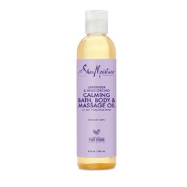 SheaMoisture Bath, Body and Massage Oil Lavender Wild Orchid Calming Moisturizer for Sensitive Skin 8 oz