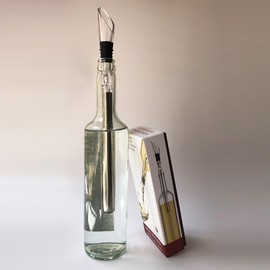 Enfriador de vino rojo hielo botella de vino enfriador de acero inoxidable 3 en 1 con aireador y vertedor accesorio de vino
