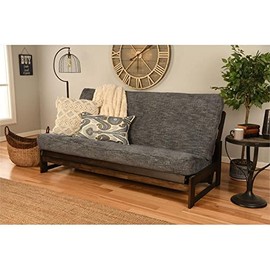 Kodiak Furniture Full-Size Futon Cover in Handwoven Smoke Gray Fabric