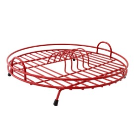 Delfinware Dish Drainer, Metal, Red, 37 x 37 x 10 cm