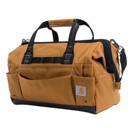 Carhartt Onsite Tool Bag, Durable Water-Resistant, Tool Storage Bag, Heavyweight, 16-Inch 30 Pocket, Carhartt Brown